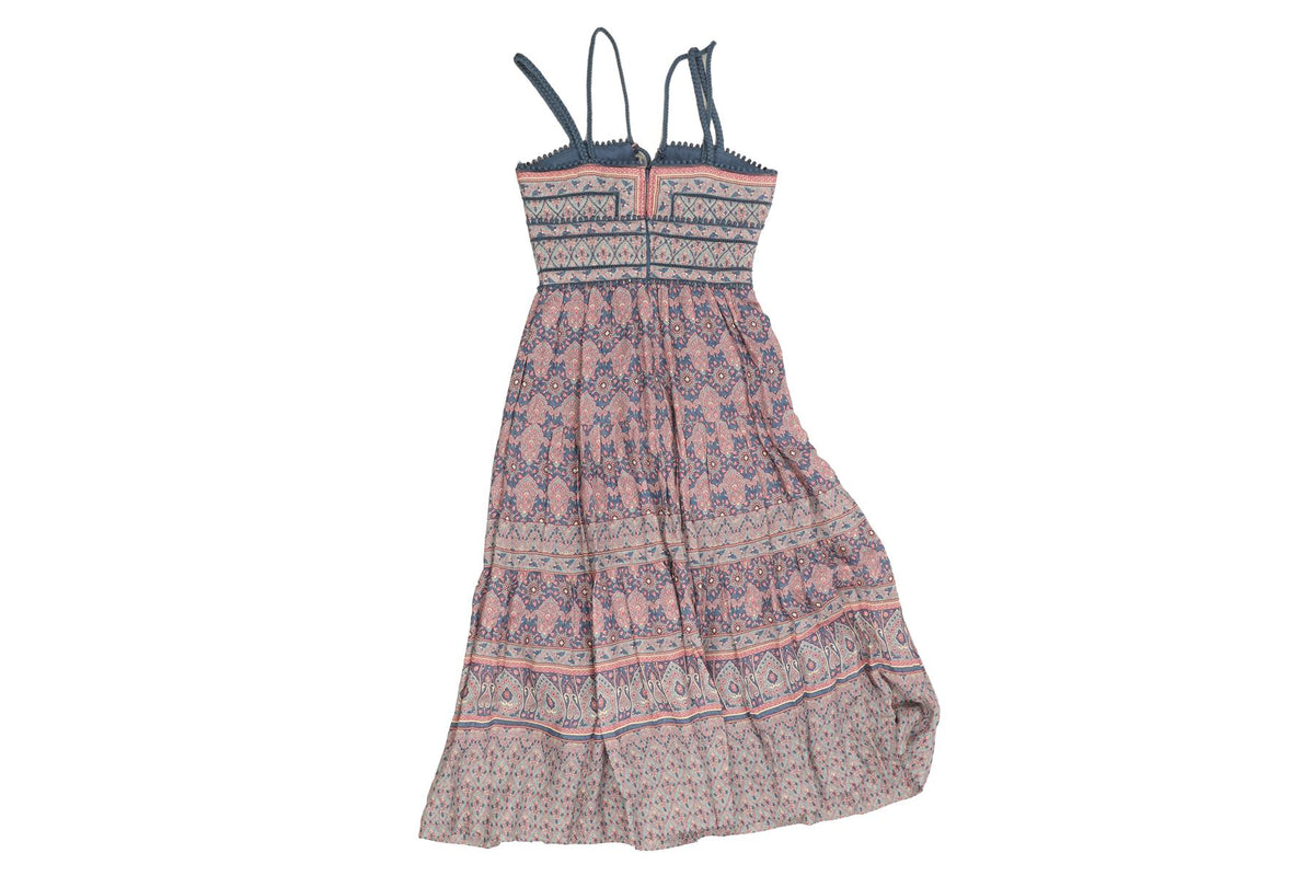 SEA NEW YORK MULTI COTTON MIDI DRESS US 0 UK 4