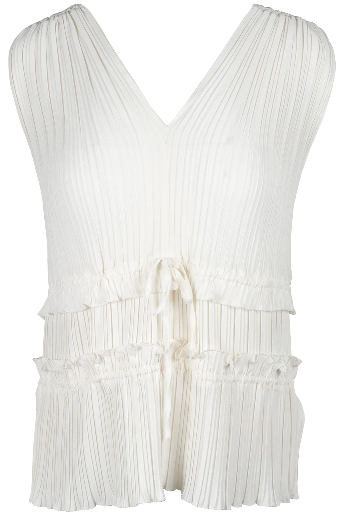 3.1 PHILLIP LIM IVORY CREPE TOP US 2 UK 6