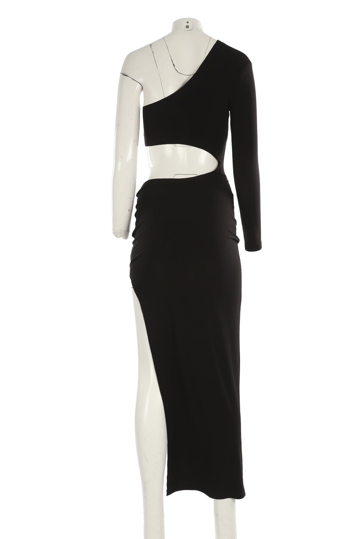 NORMA KAMALI BLACK JERSEY MAXI DRESS SMALL