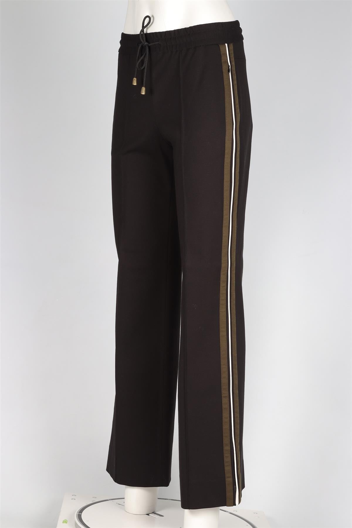 ME+EM BLACK JERSEY STRAIGHT LEG PANTS UK 8