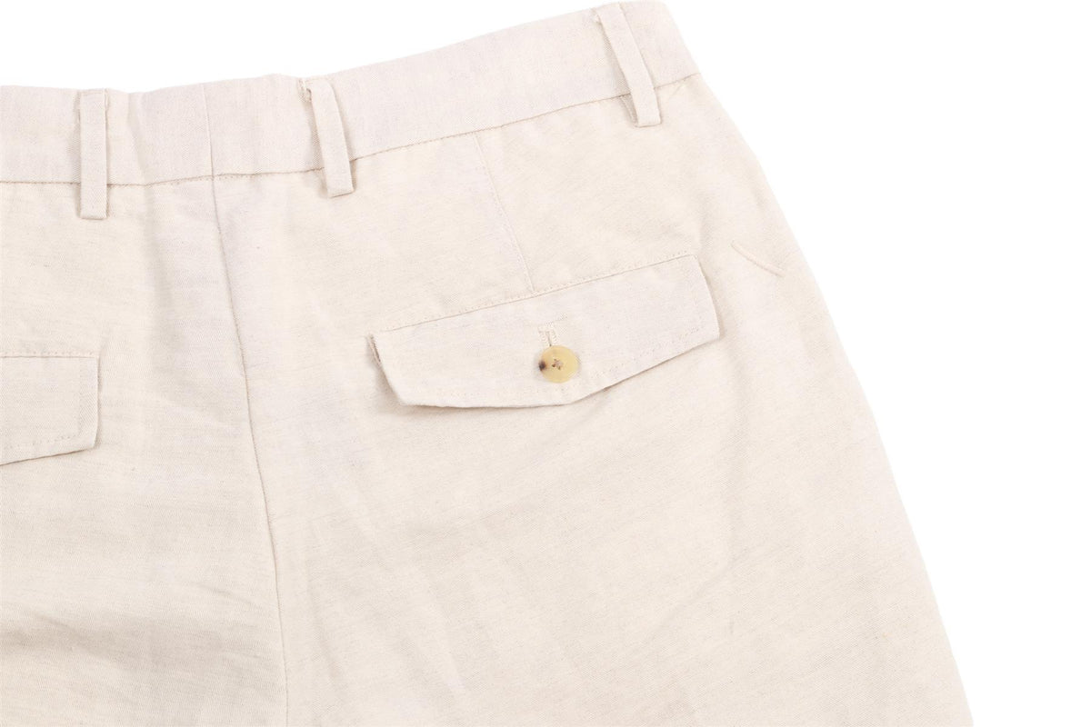 SATURDAYS NEW YORK CITY ECRU MENS LINEN SHORTS UK 30 FR 38 IT 46