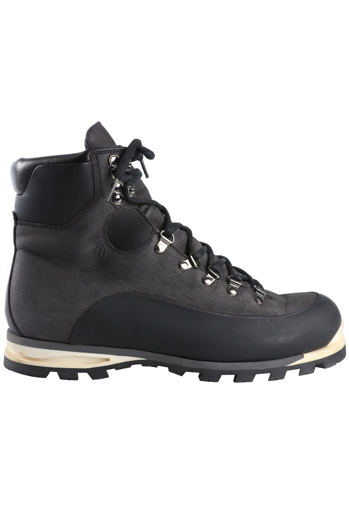 LOUIS VUITTON BLACK MEN'S ALPINIST LEATHER ANKLE BOOTS EU 42.5 UK 8.5 US 9.5