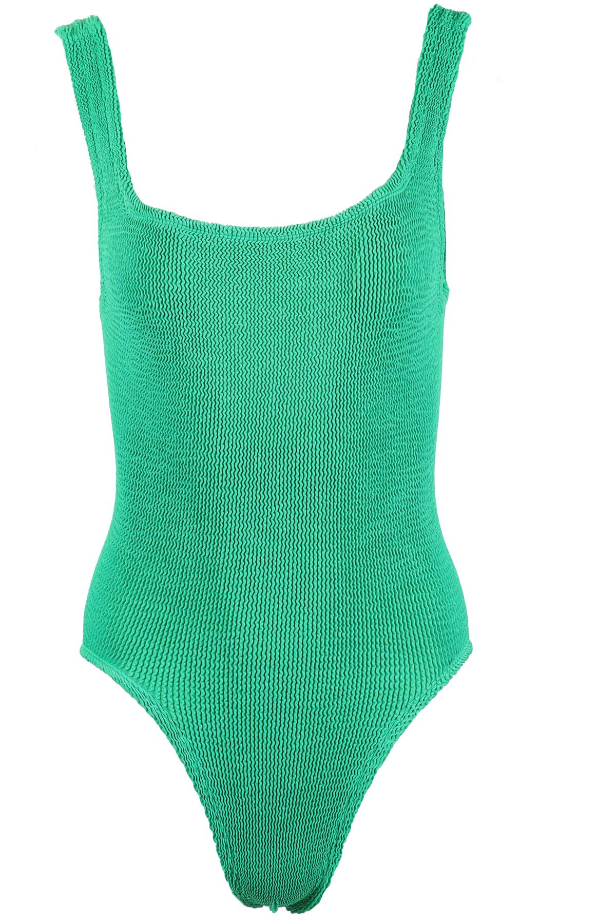 HUNZA G GREEN SWIMSUIT ONE SIZE