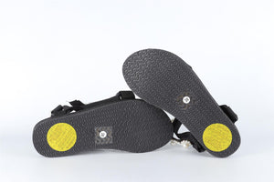 ARIZONA LOVE BLACK PEARL AND RUBBER SANDALS EU 38 UK 5 US 8