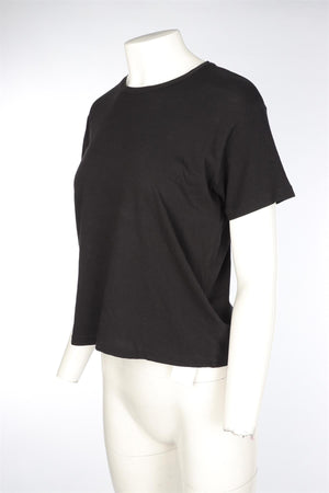 ELYSE WALKER BLACK COTTON T-SHIRT SMALL