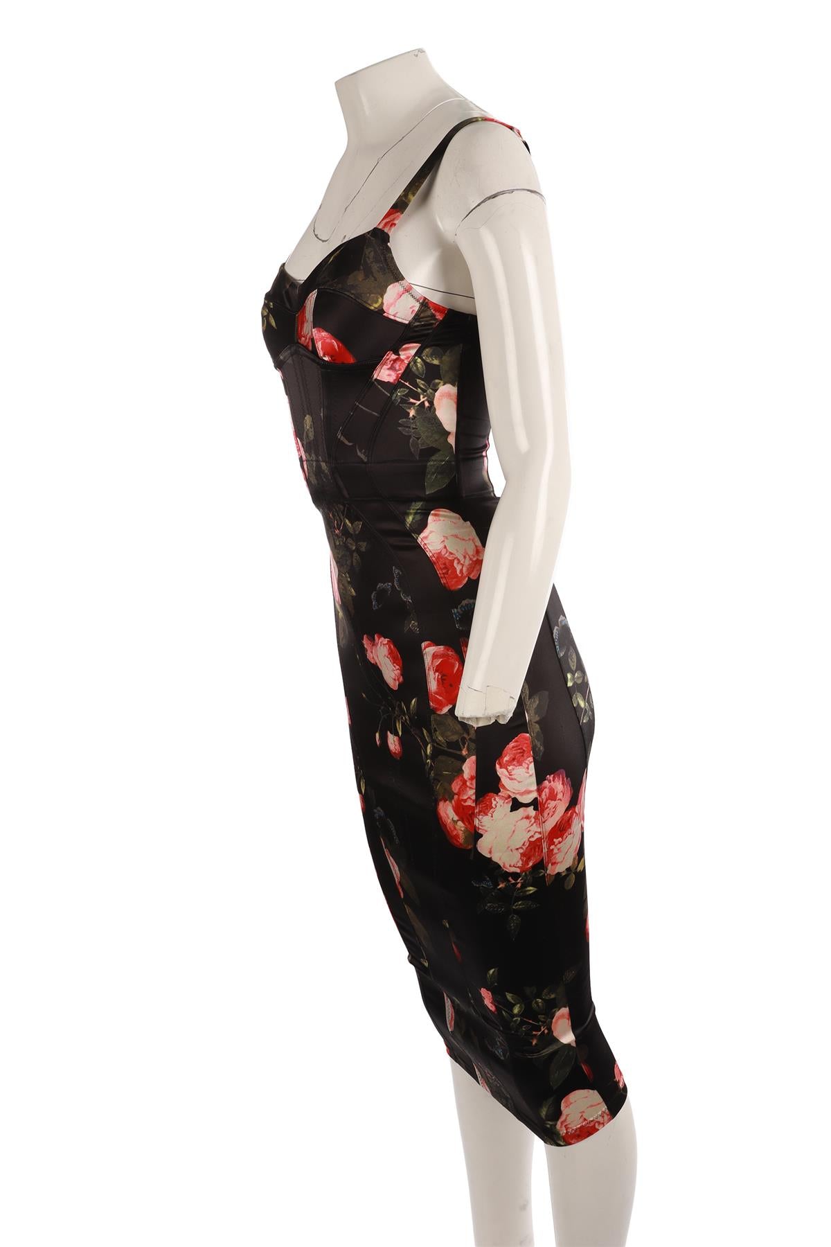 AGENT PROVOCATEUR MULTI SATIN MIDI DRESS UK 8