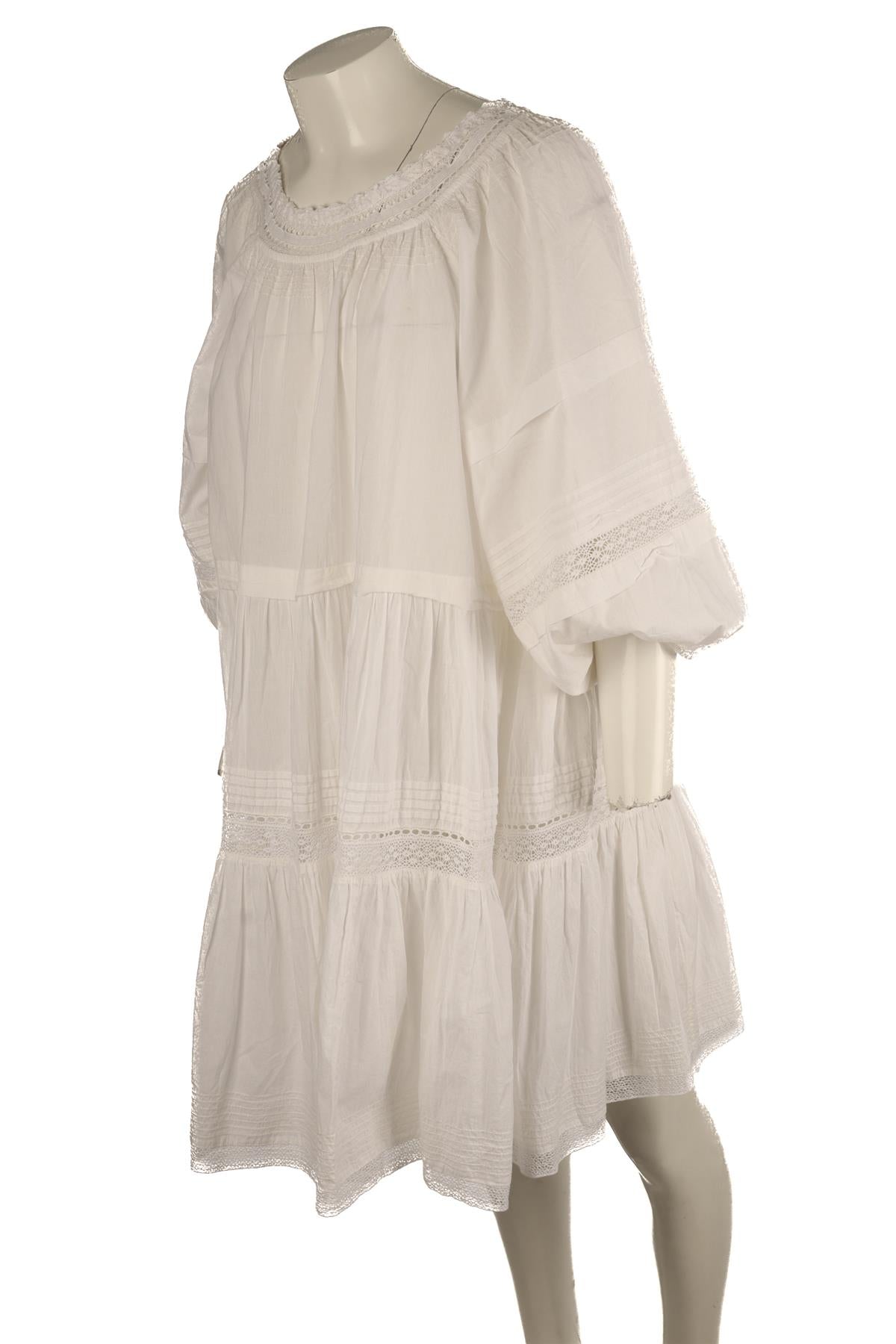 THE GREAT WHITE COTTON MINI DRESS UK 18