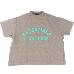ESSENTIALS FEAR OF GOD GREY KIDS BOYS TOP 7-8 YEARS
