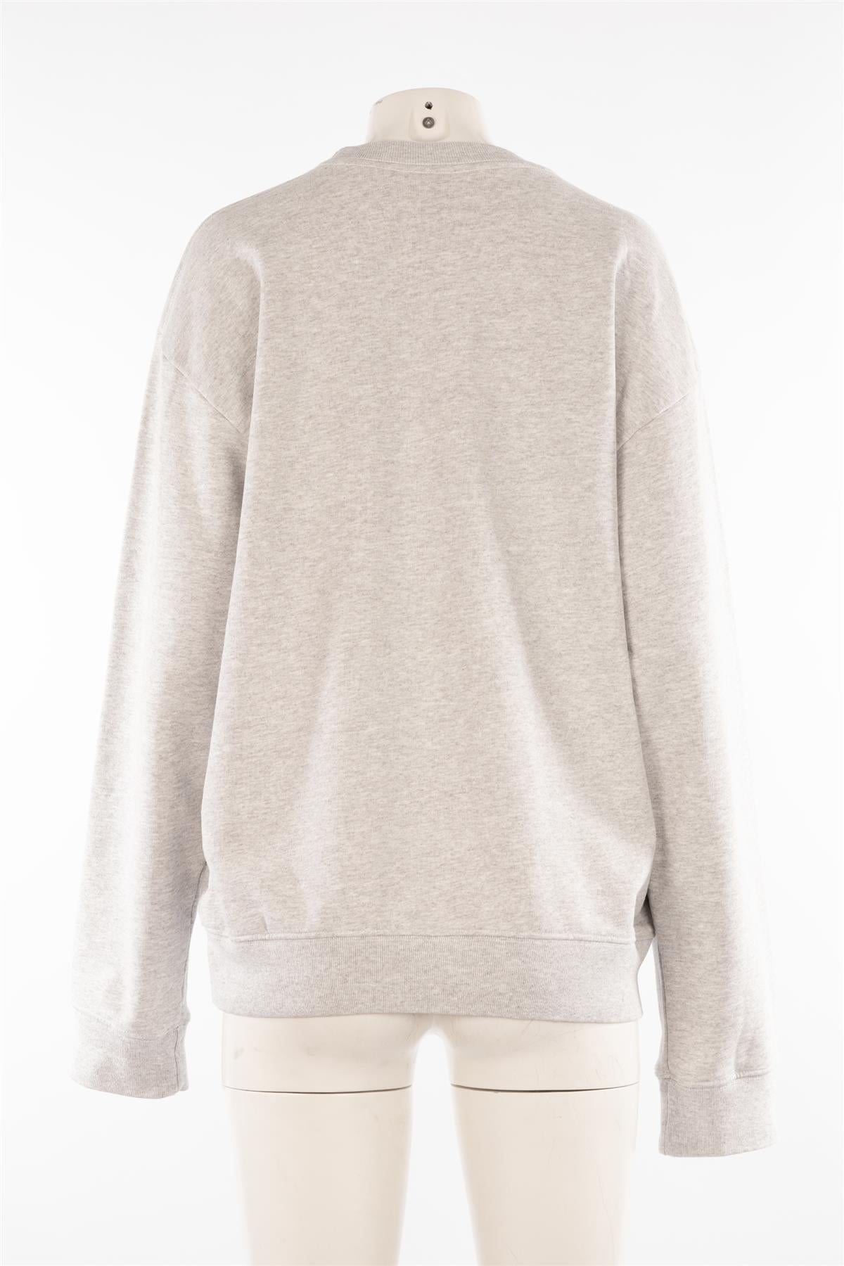 SPORTY & RICH GREY COTTON SWEATSHIRT MEDIUM