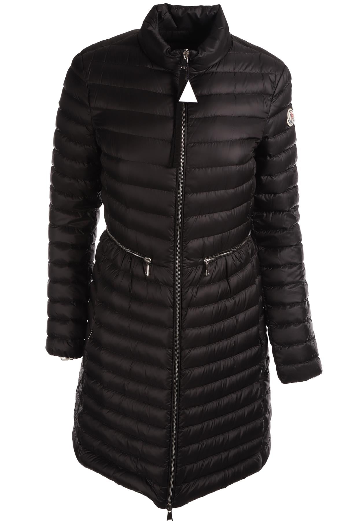 MONCLER BLACK PADDED DOWN COAT UK 12