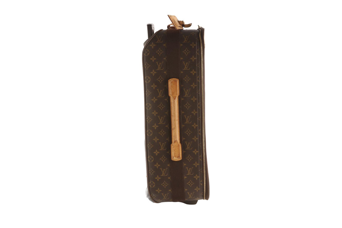 LOUIS VUITTON BROWN 2001 PEGASE 60 MONOGRAM COATED CANVAS SUITCASE