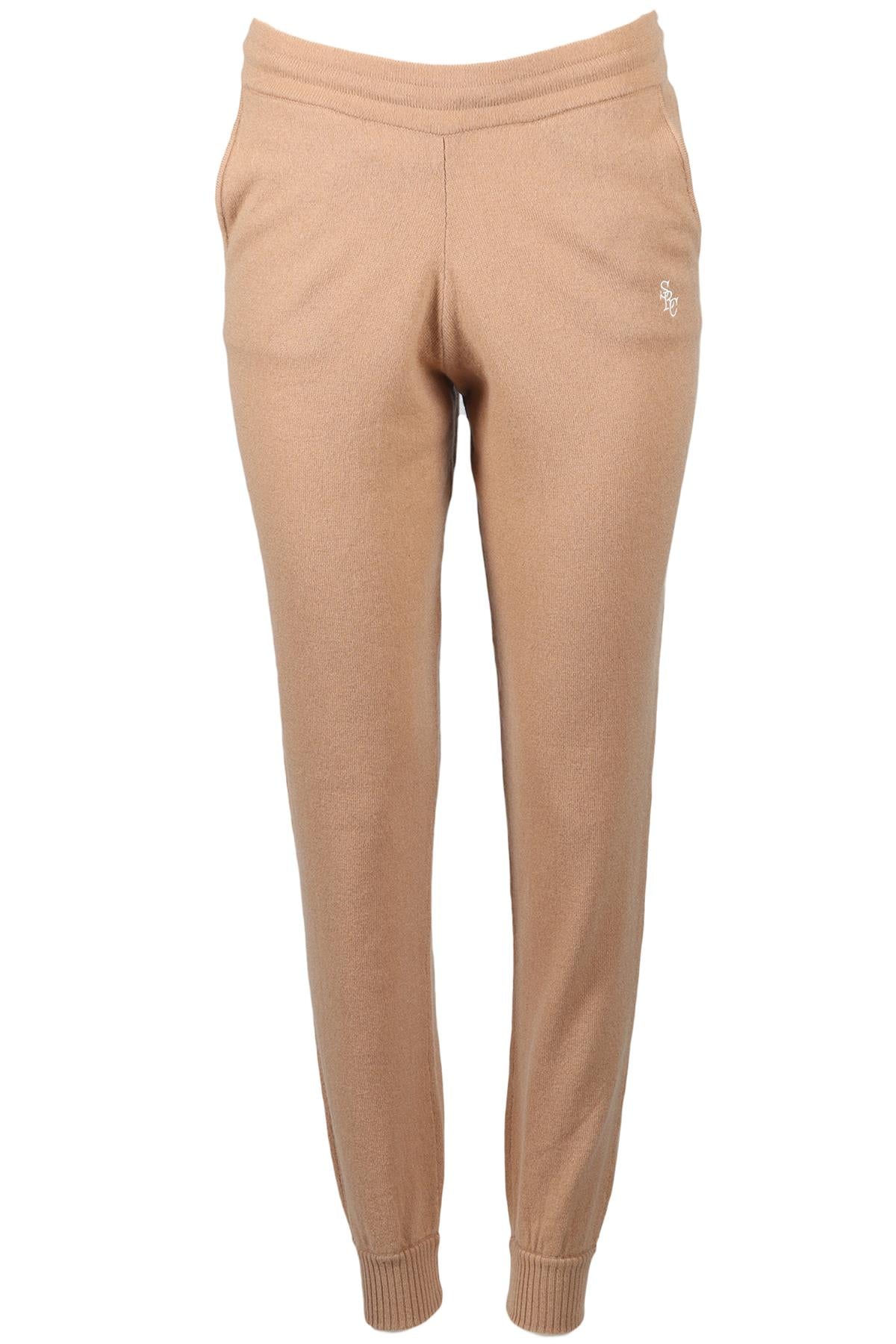 SPORTY & RICH CASHMERE TAPERED PANTS SMALL