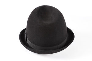 CHANEL BLACK RABBIT FELT HAT LARGE