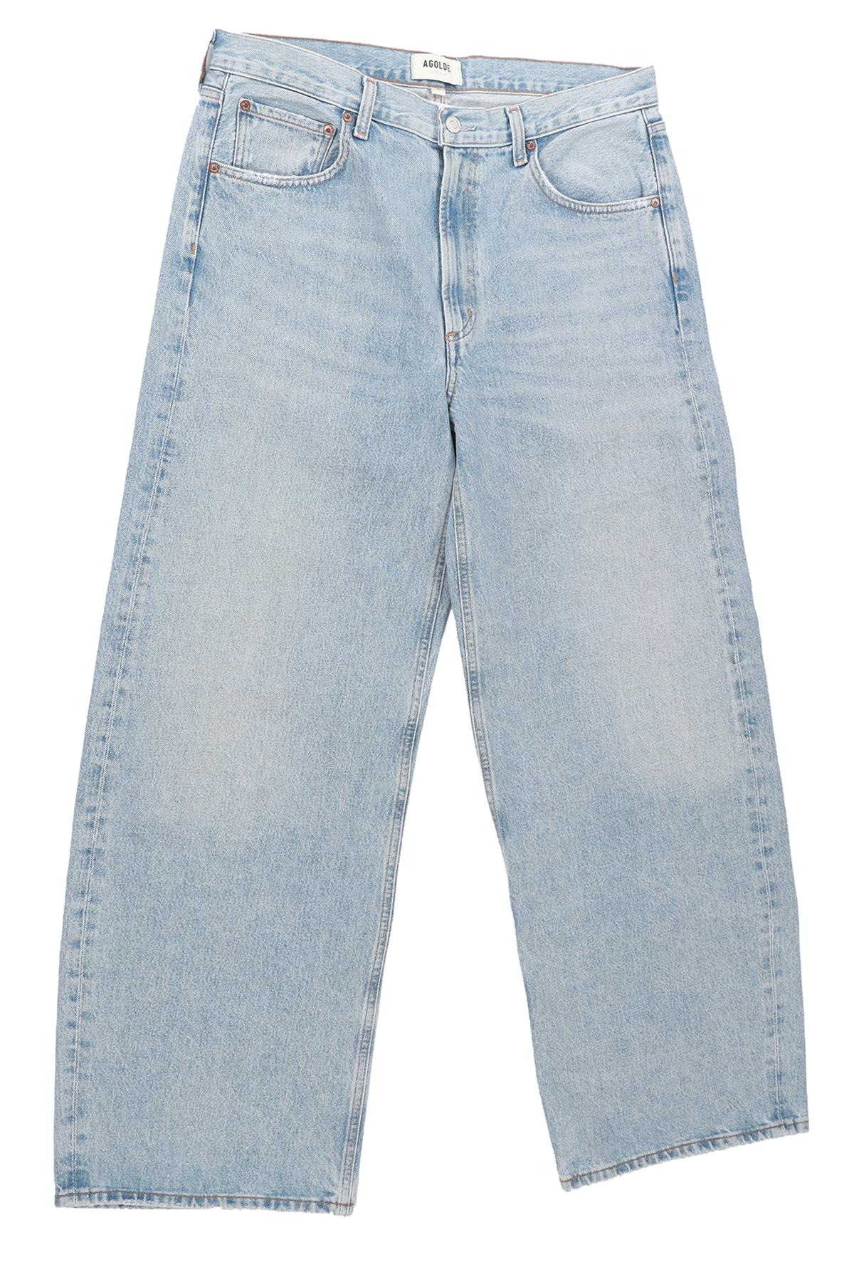 AGOLDE BLUE HIGH RISE STRAIGHT LEG JEANS W30 UK 12
