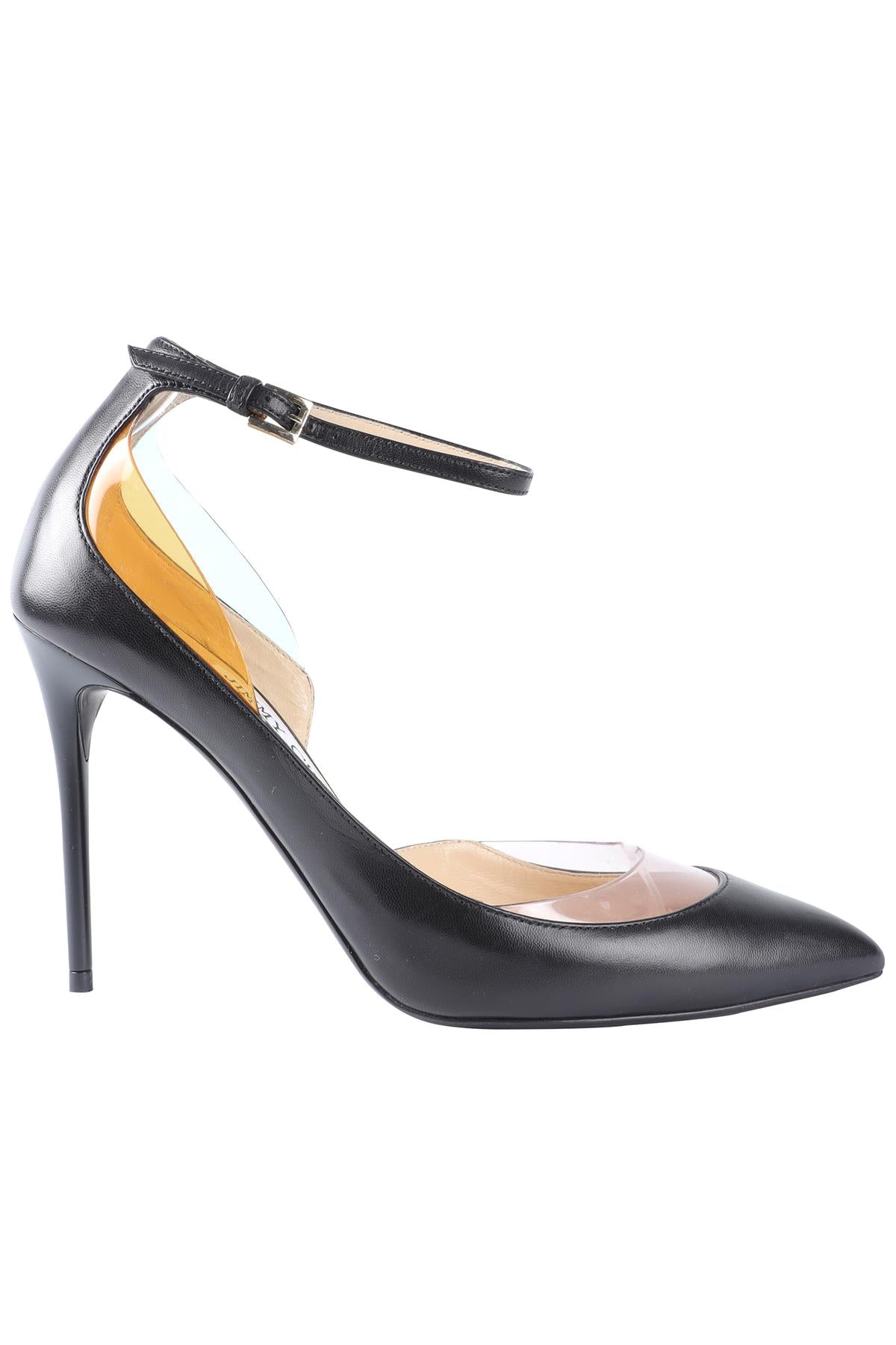 JIMMY CHOO BLACK LEATHER PUMPS EU 37 UK 4 US 7