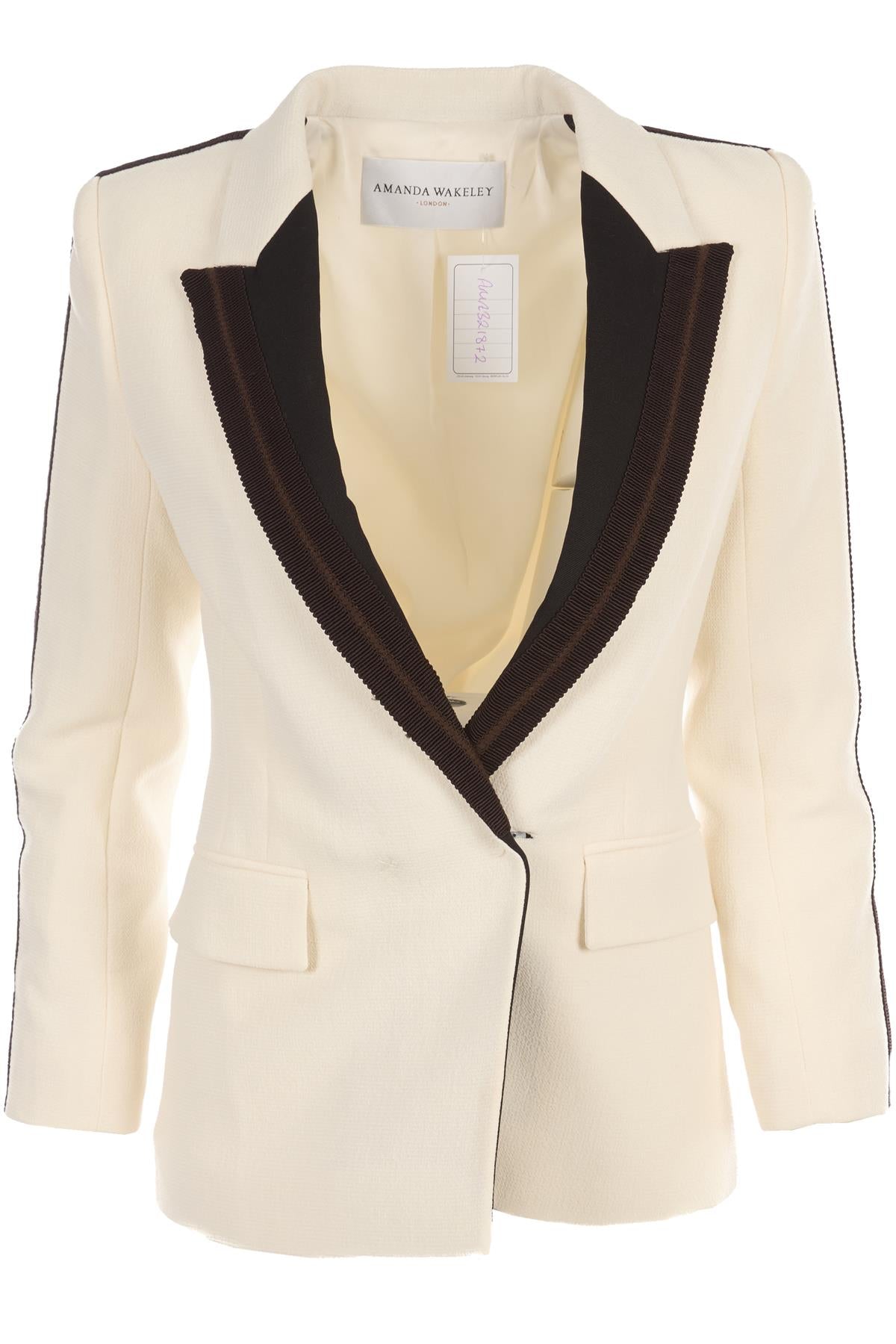 AMANDA WAKELEY WHITE WOOL BLAZER UK 10