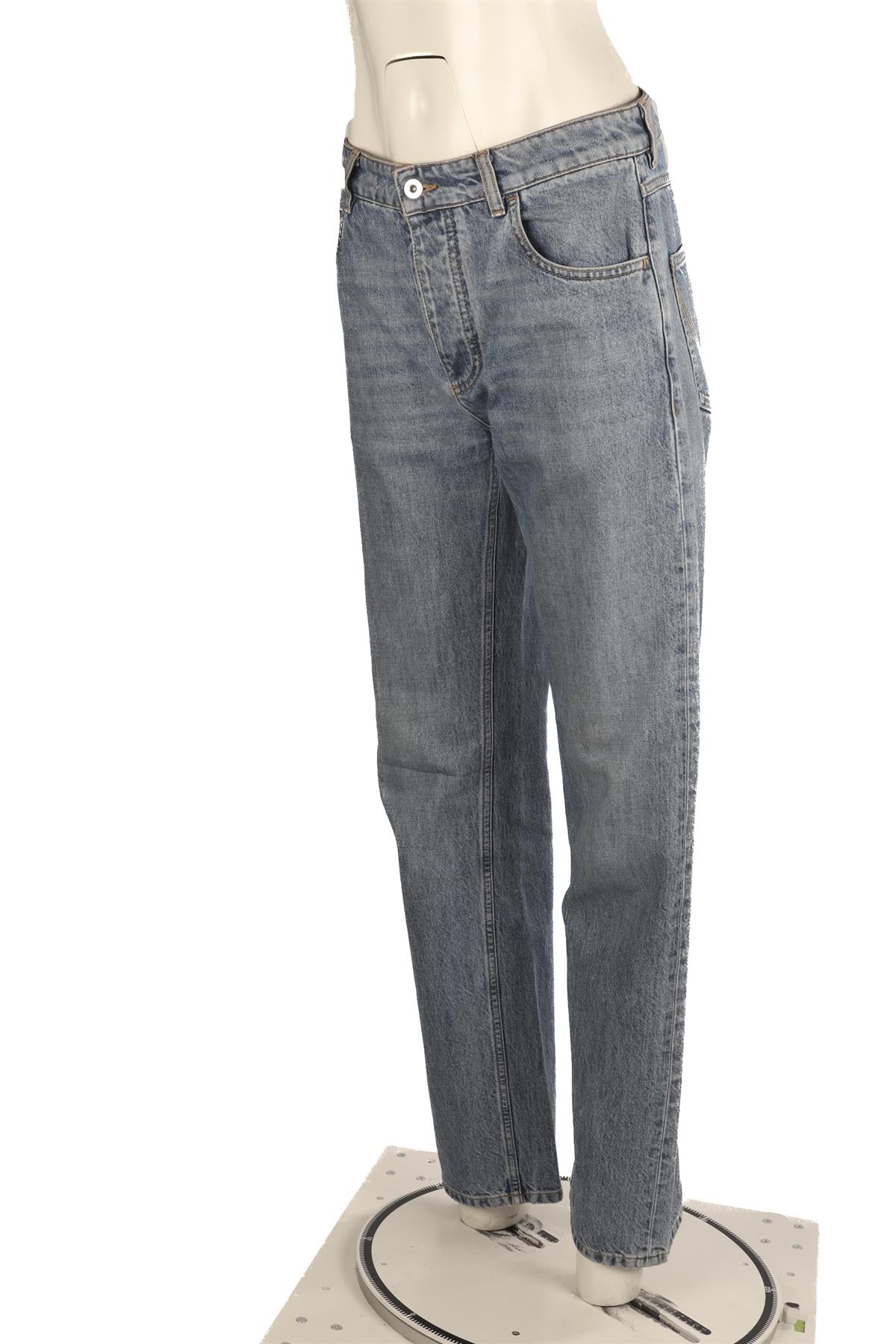 BOTTEGA VENETA BLUE HIGH RISE STRAIGHT LEG JEANS IT 38 UK 6