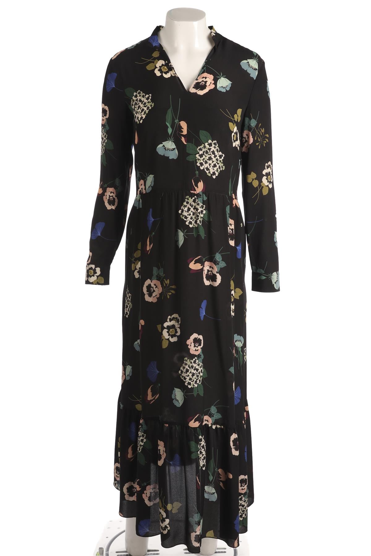RED VALENTINO BLACK SILK MAXI DRESS IT 38 UK 6