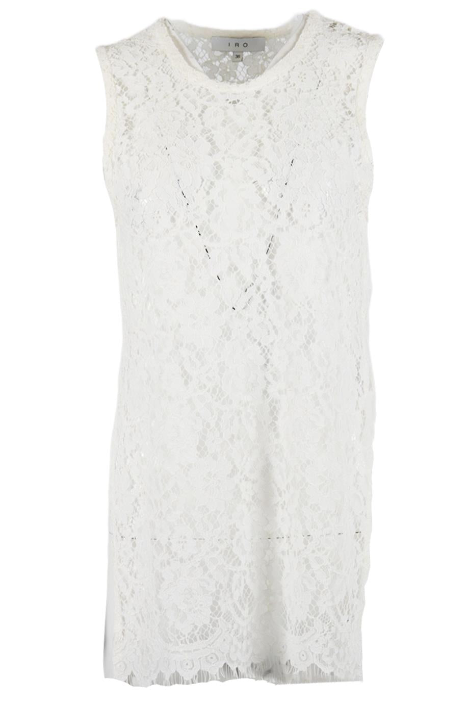 IRO LACE COTTON BLEND TOP FR 36 UK 8
