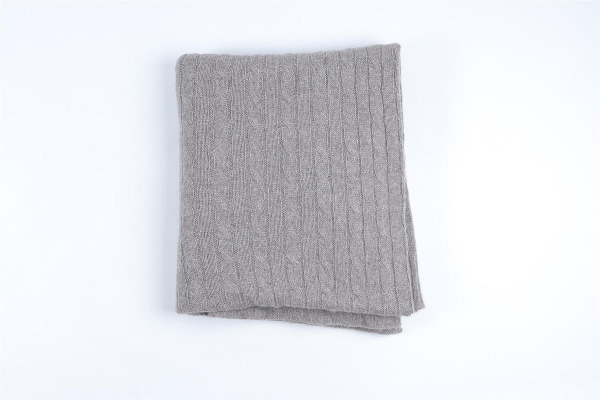 RALPH LAUREN GREY CASHMERE THROW