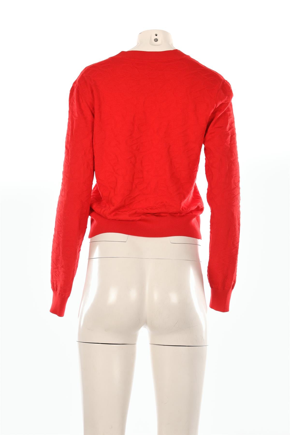 HERMÈS RED 2024 SILK CARDIGAN FR 40 UK 12
