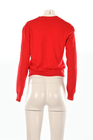 HERMÈS RED 2024 SILK CARDIGAN FR 40 UK 12