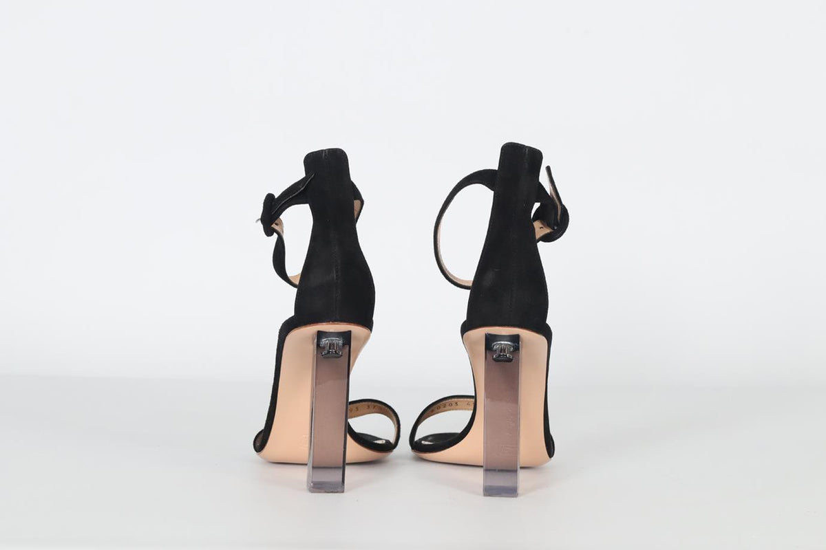 GIANVITO ROSSI SUEDE SANDALS EU 37.5 UK 4.4 US 7.5