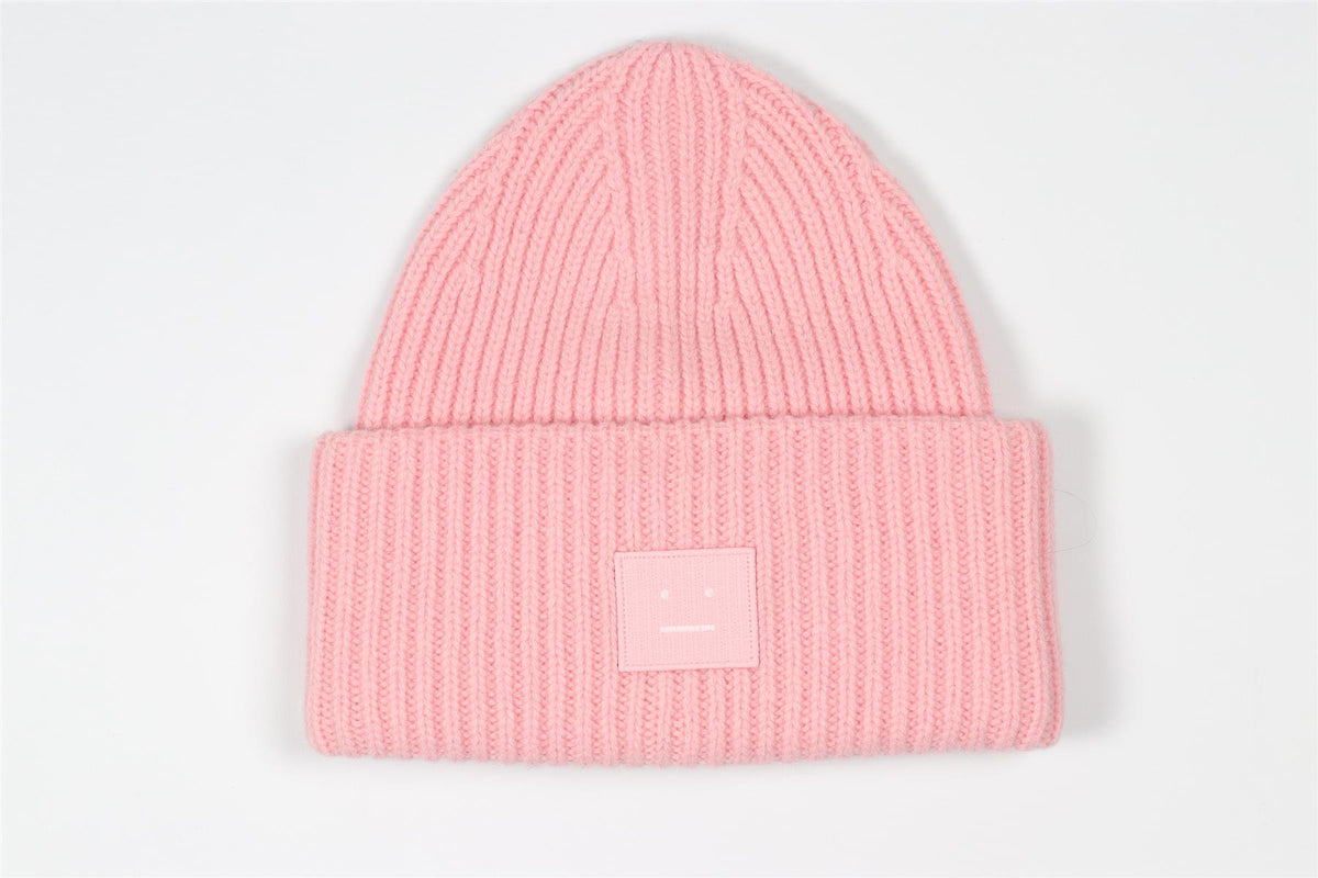 ACNE SUDIOS PINK WOOL BEANIE ONE SIZE