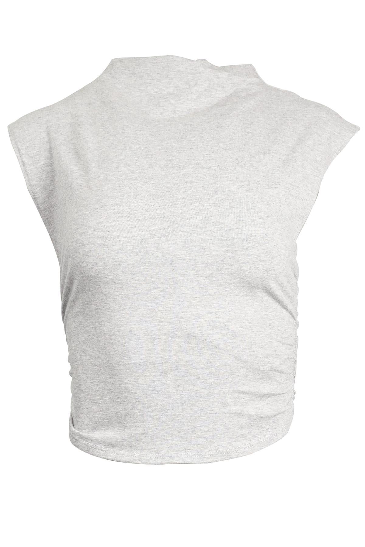 REFORMATION GREY JERSEY TOP SMALL