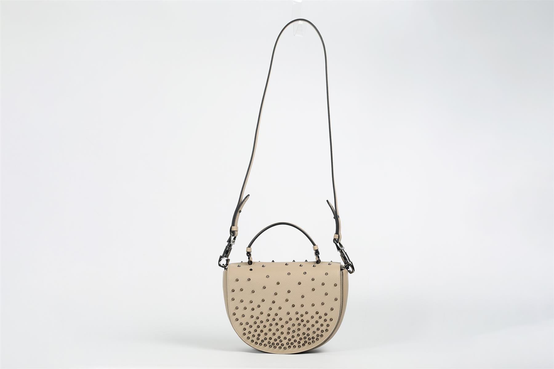 CHRISTIAN LOUBOUTIN PANETTONE SPIKED LEATHER SHOULDER BAG