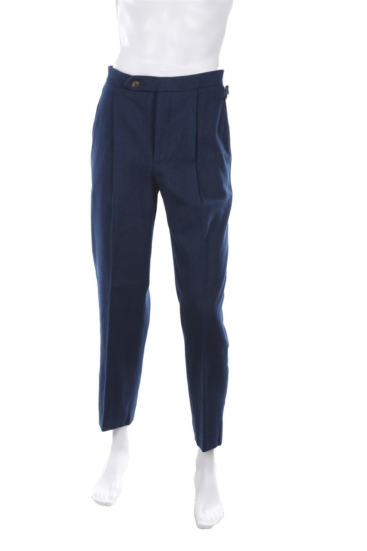 KING & TUCKFIELD BLUE MENS COTTON SHIRT AND TROUSERS SET SMALL