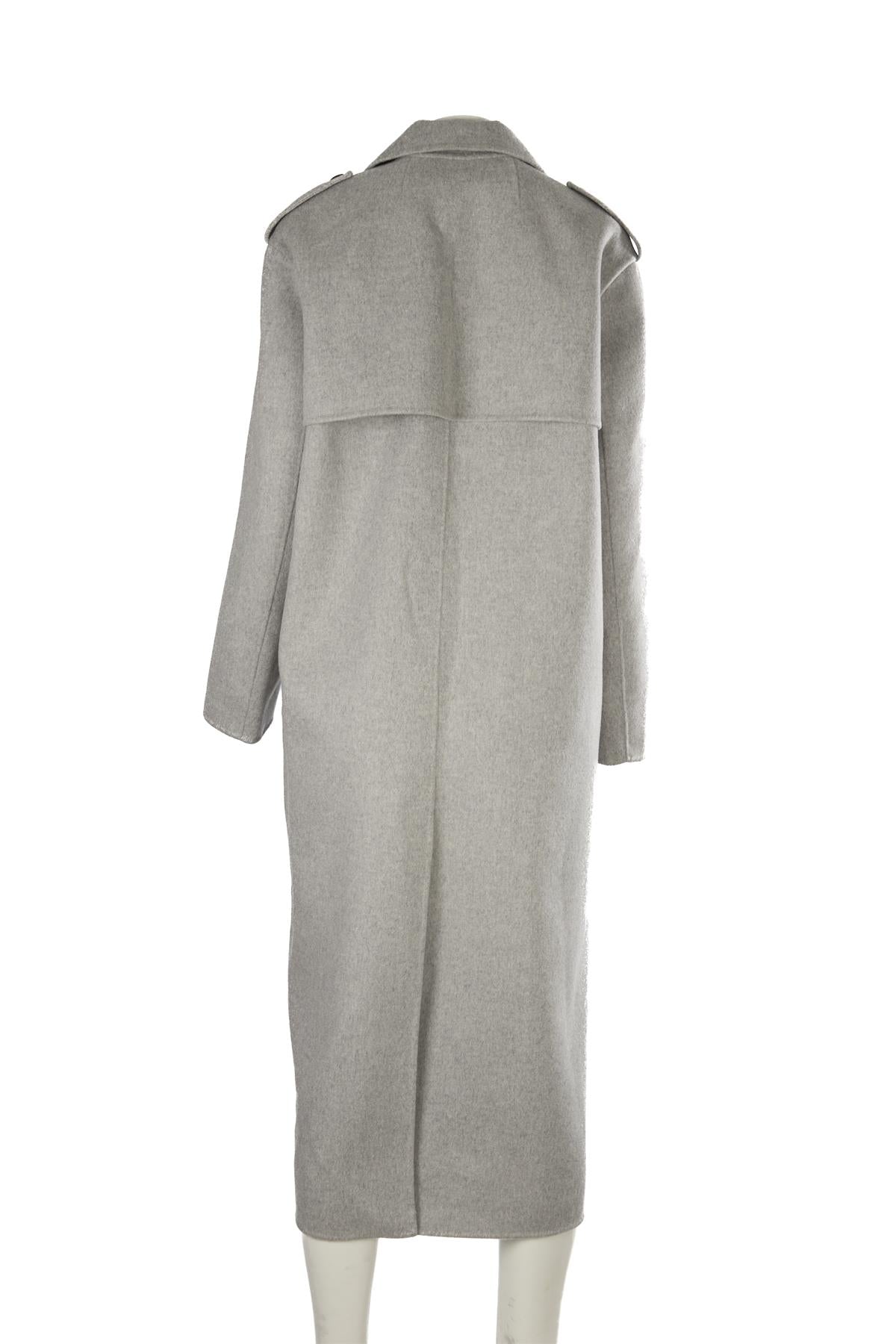 THEORY GREY CASHMERE COAT MEDIUM