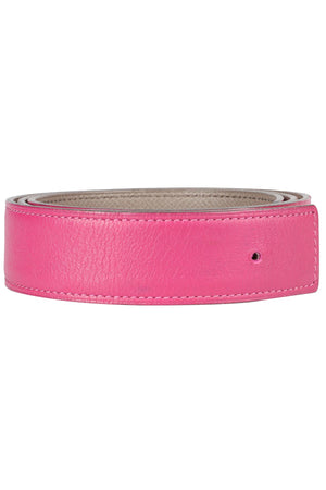 HERMÈS PURPLE AND GREY 2011 32 MM LEATHER BELT STRAP