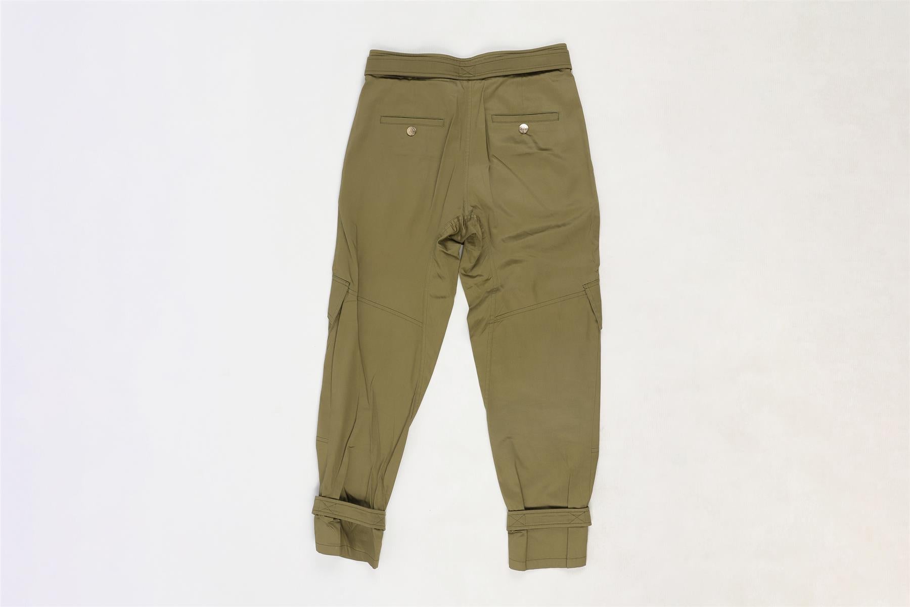 ROBERTO CAVALLI GREEN TAPERED PANTS IT 38 UK 6