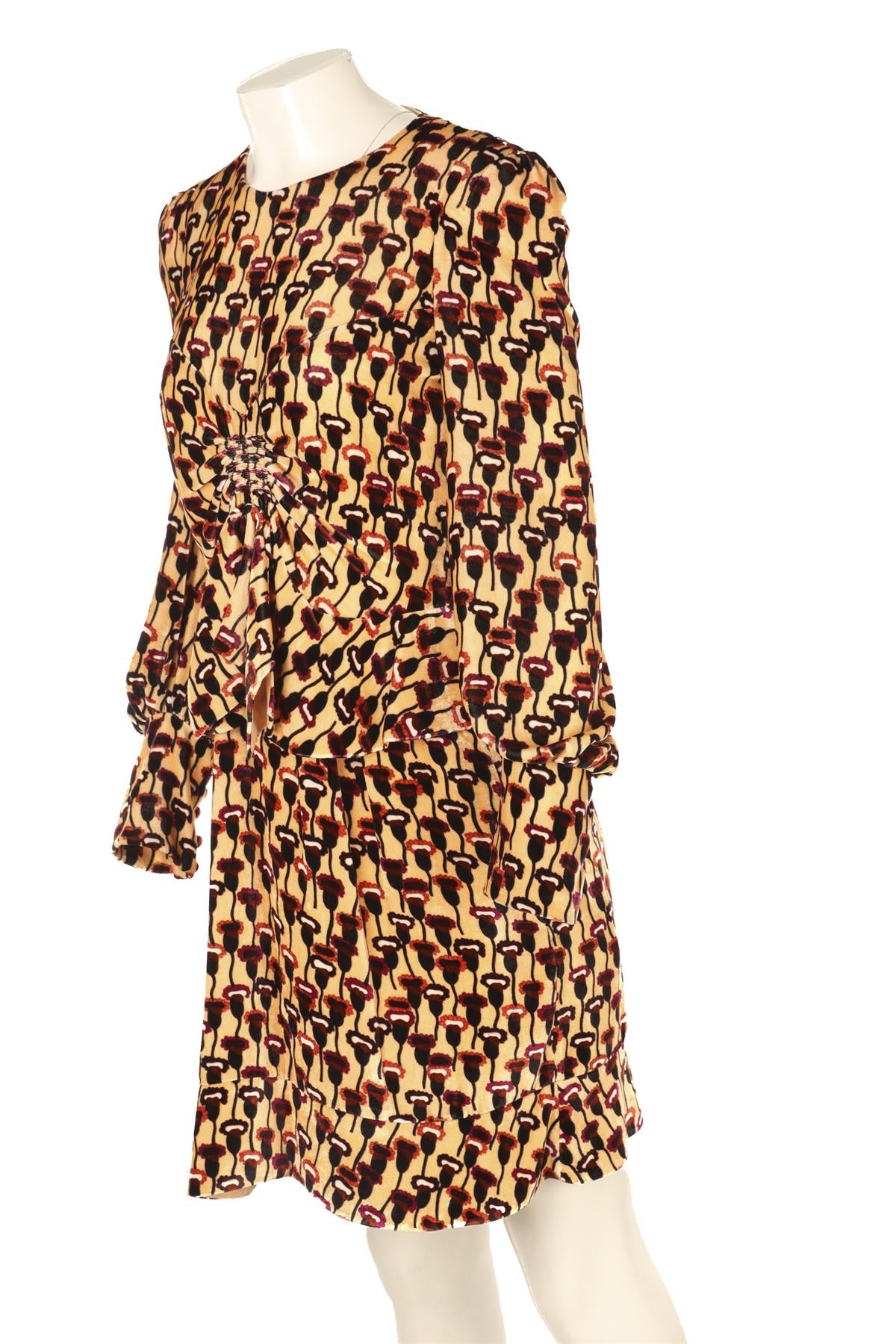 CHLOÉ MULTI VELVET MINI DRESS FR 36 UK 8