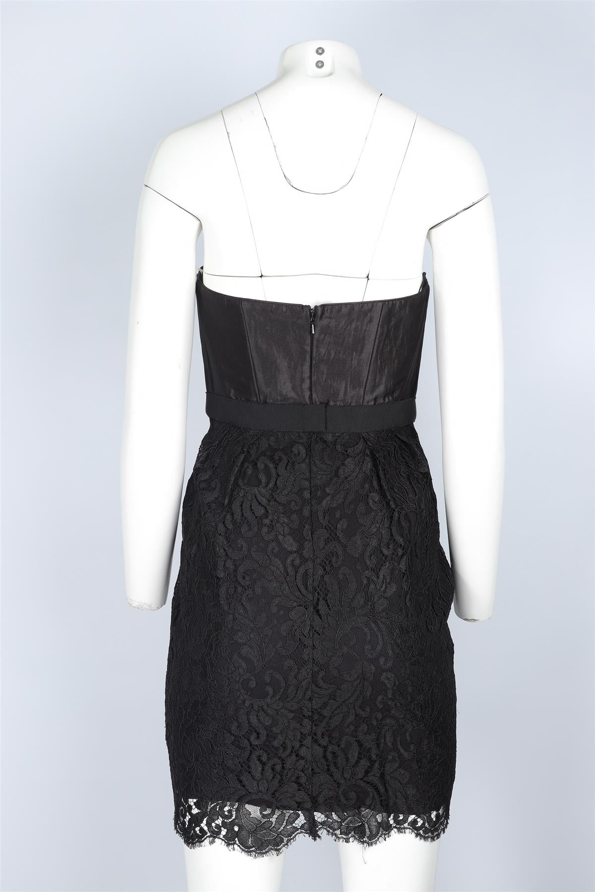 MATTHEW WILLIAMSON BLACK LACE MINI DRESS UK 10