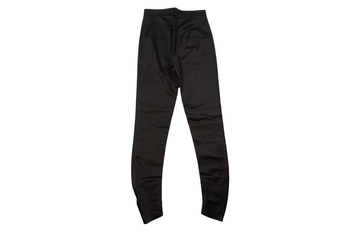 VERSACE BLACK VINTAGE SATIN SKINNY PANTS IT 38 UK 6