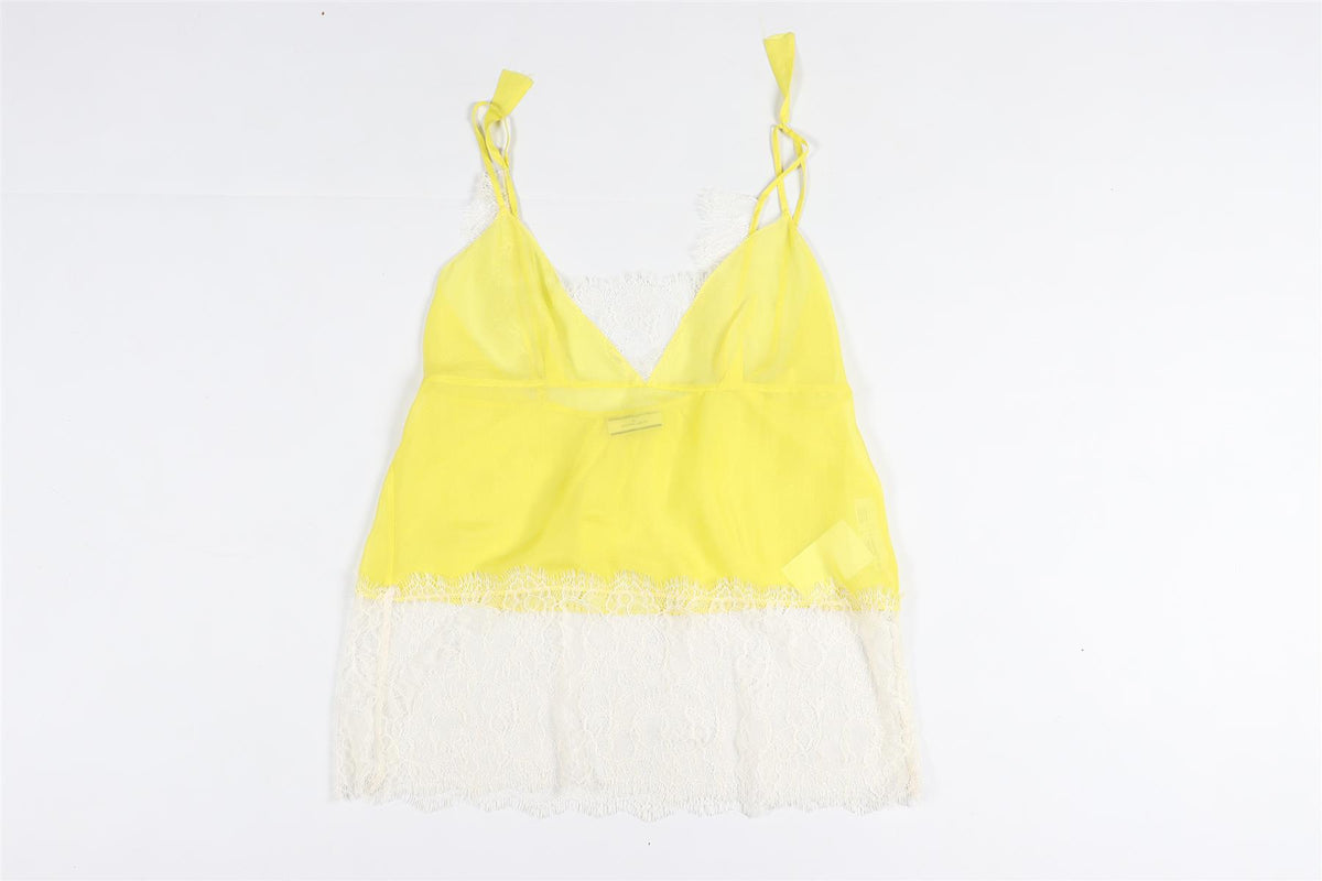 BY MALENE BIRGER YELLOW SILK TOP EU 36 UK 10