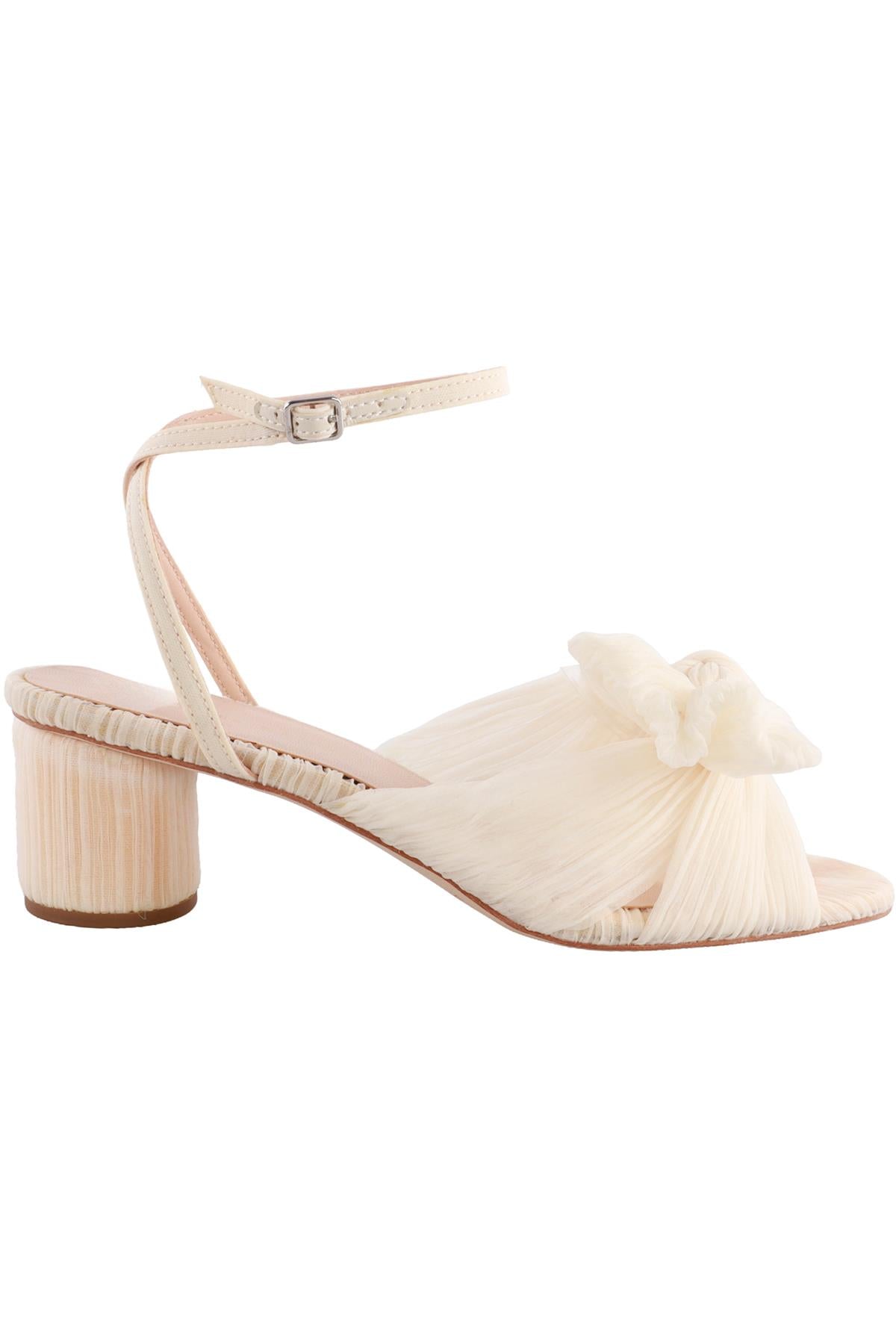 LOEFFLER RANDAL CREAM FABRIC SANDALS EU 36 UK 3 US 6