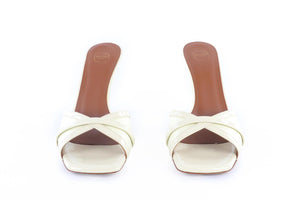 MALONE SOULIERS YELLOW LEATHER MULES EU 38.5 UK 5.5 US 8.5