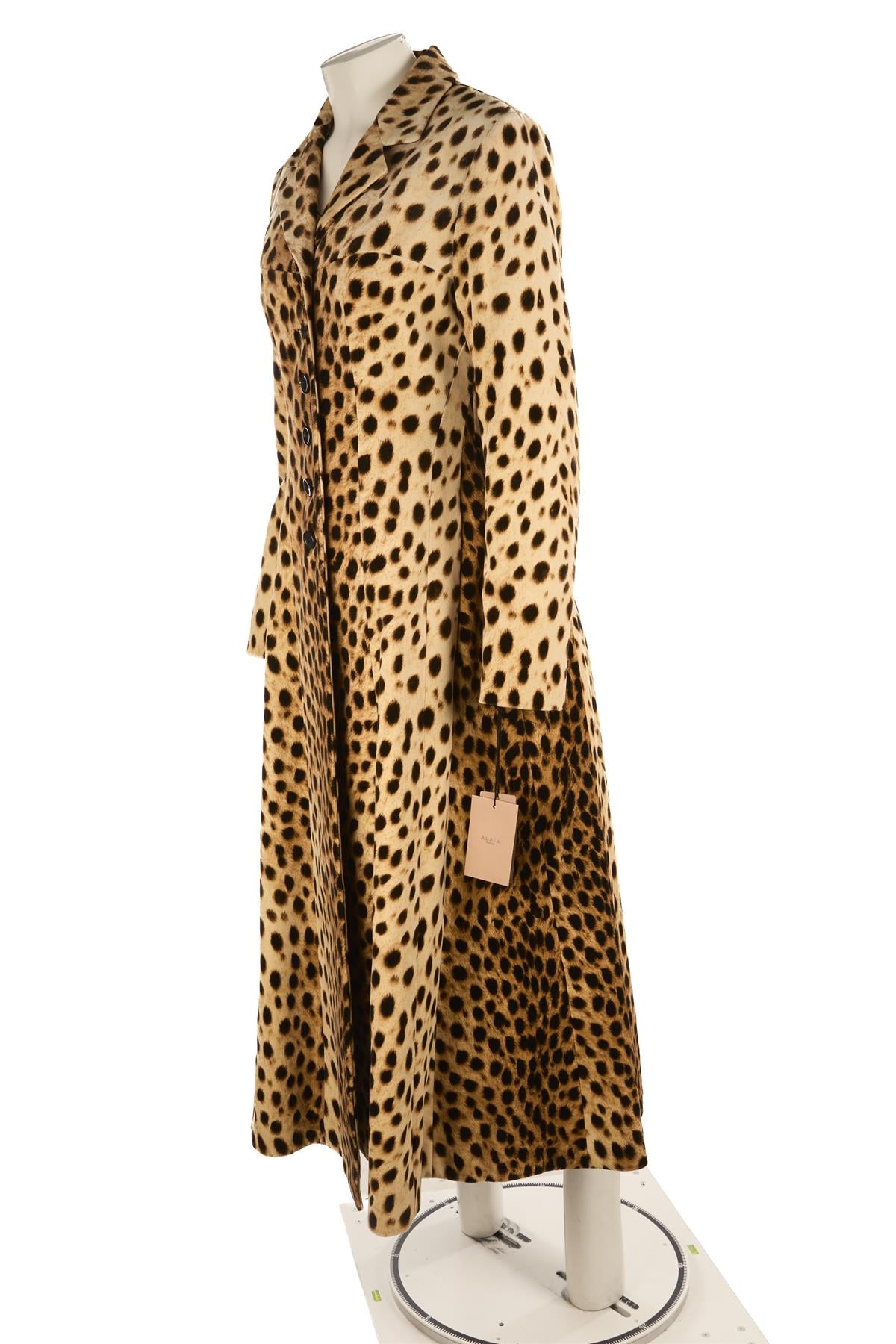 ALAÏA BEIGE COTTON COAT FR 42 UK 14