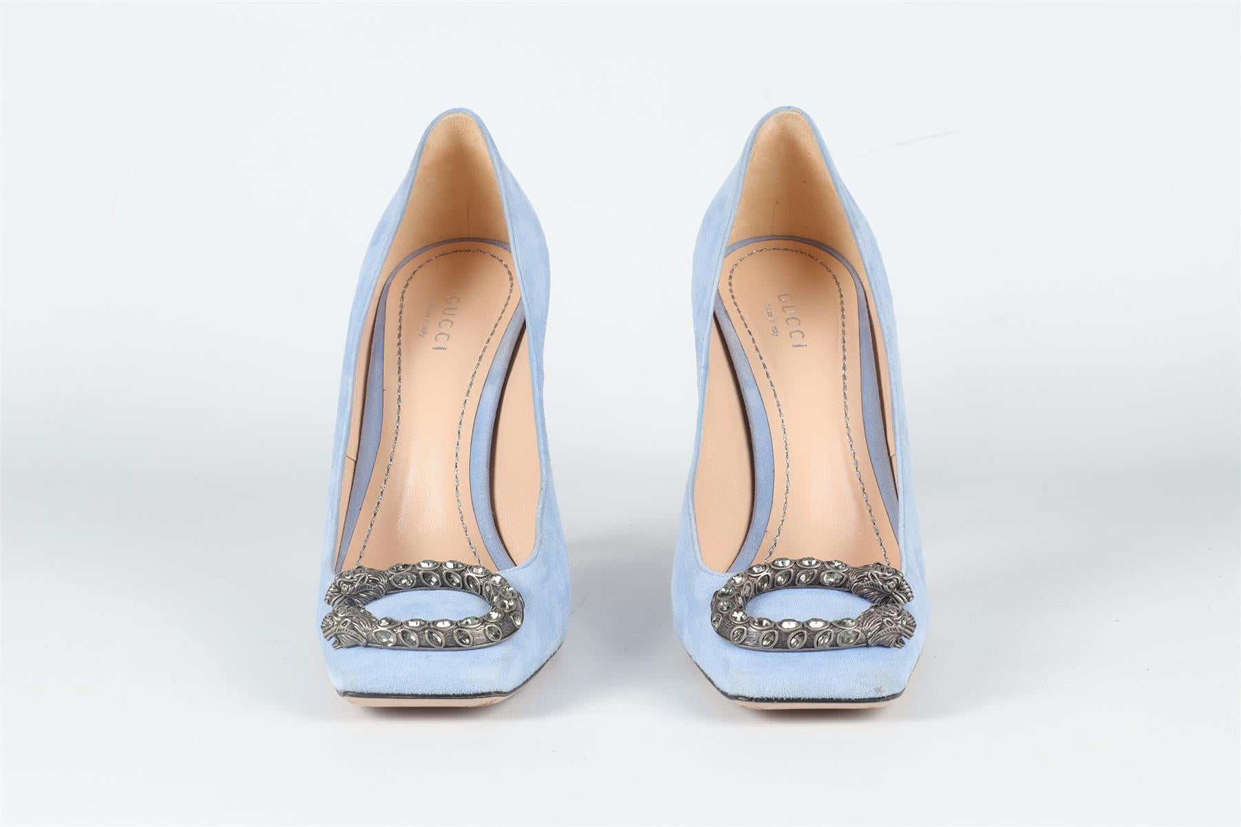 GUCCI BLUE DIONYSUS SUEDE PUMPS EU 38 UK 5 US 8