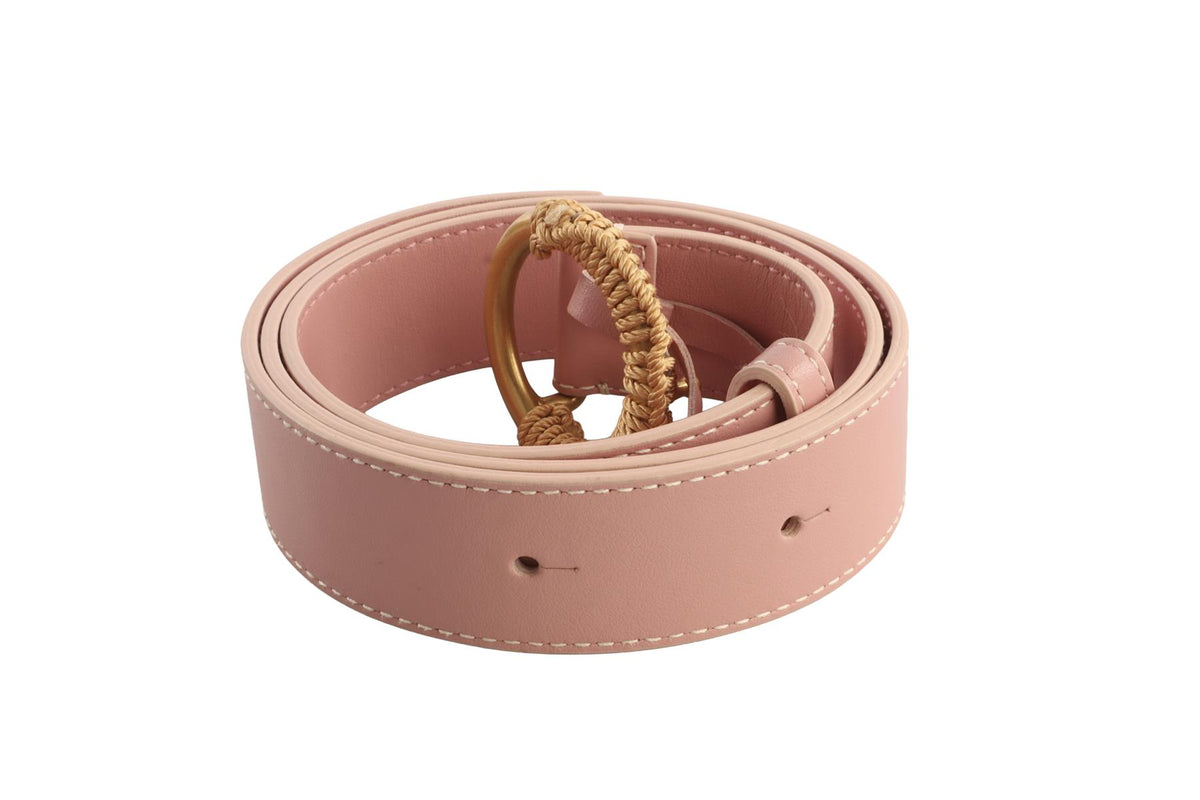 ROKSANDA PINK LEATHER WAIST BELT SMALL