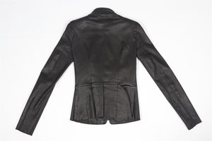 JITROIS BLACK LEATHER JACKET FR 38 UK 10