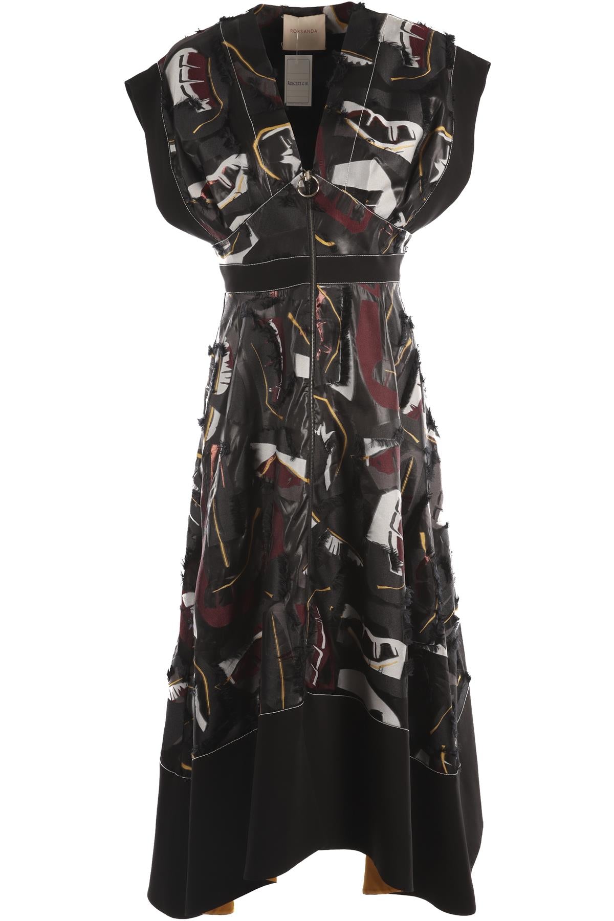 ROKSANDA BLACK SILK MAXI DRESS MEDIUM