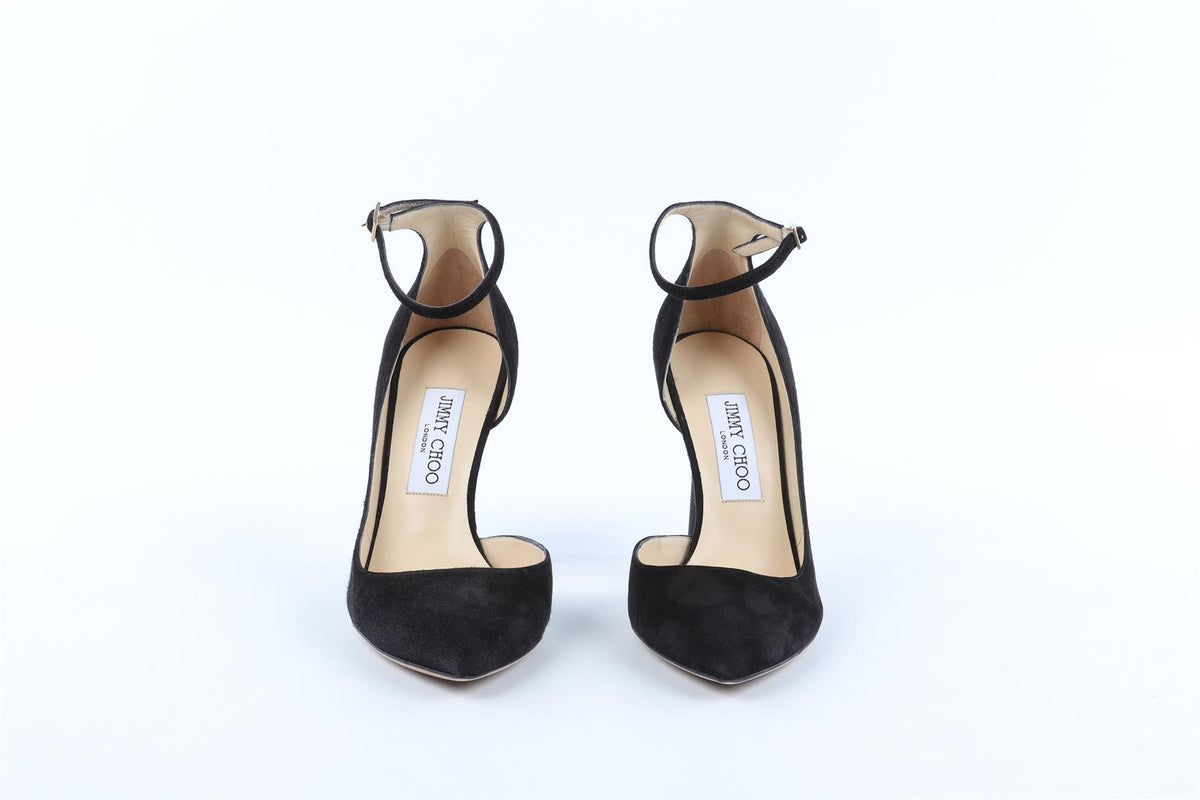 JIMMY CHOO BLACK SUEDE PUMPS EU 38.5 UK 5.5 US 8.5