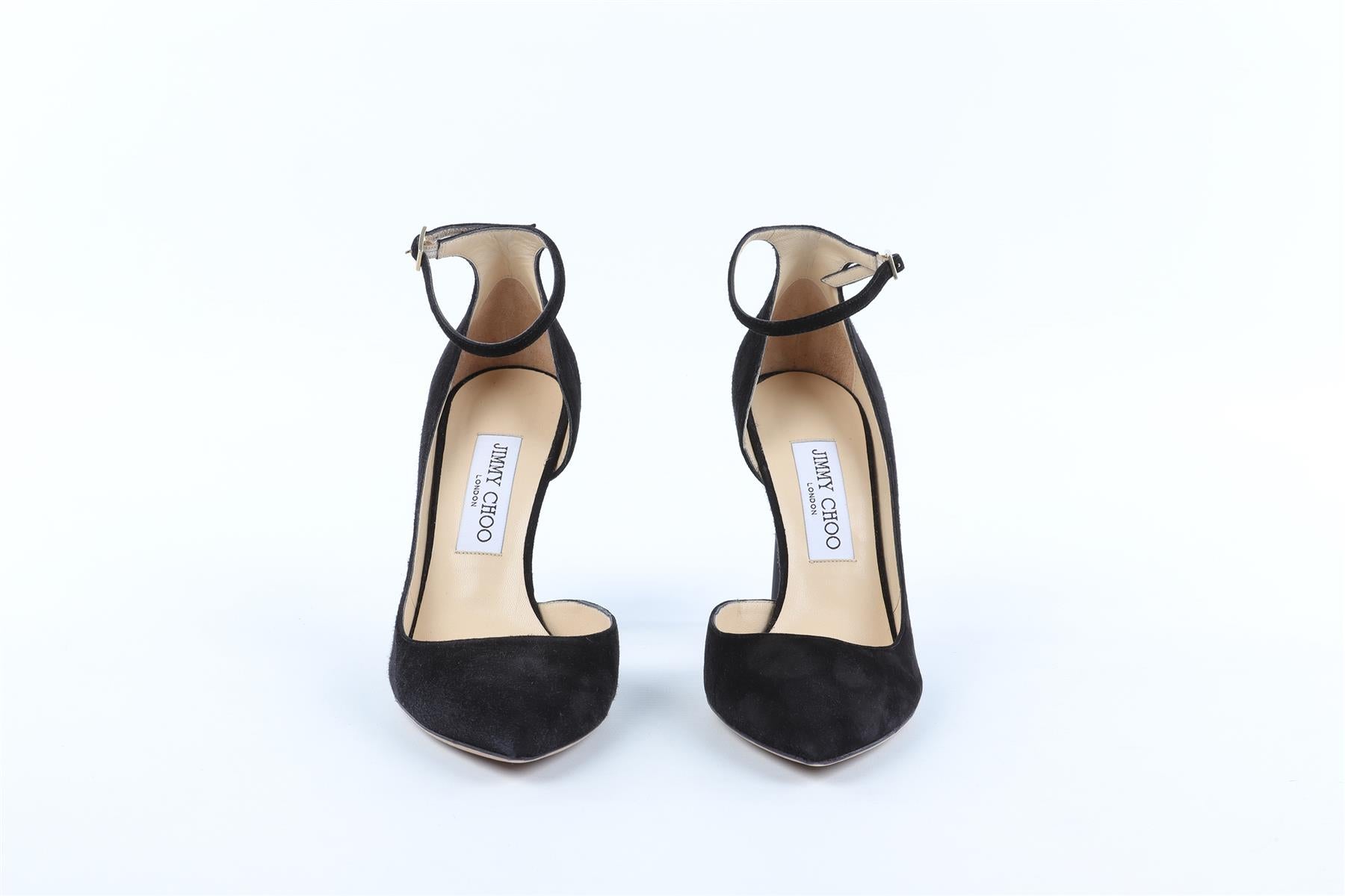JIMMY CHOO BLACK SUEDE PUMPS EU 38.5 UK 5.5 US 8.5