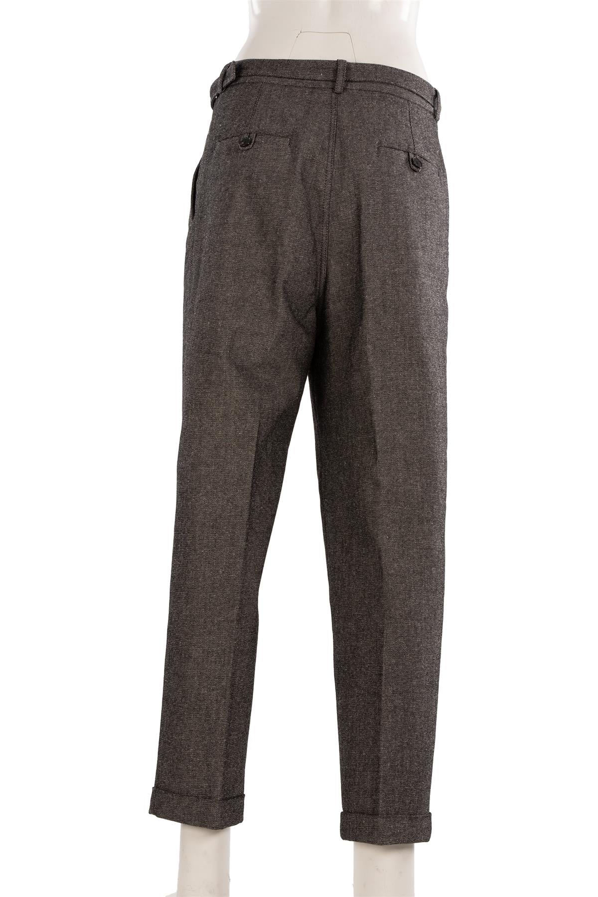 CHRISTIAN DIOR GREY COTTON STRAIGHT LEG PANTS FR 42 UK 14