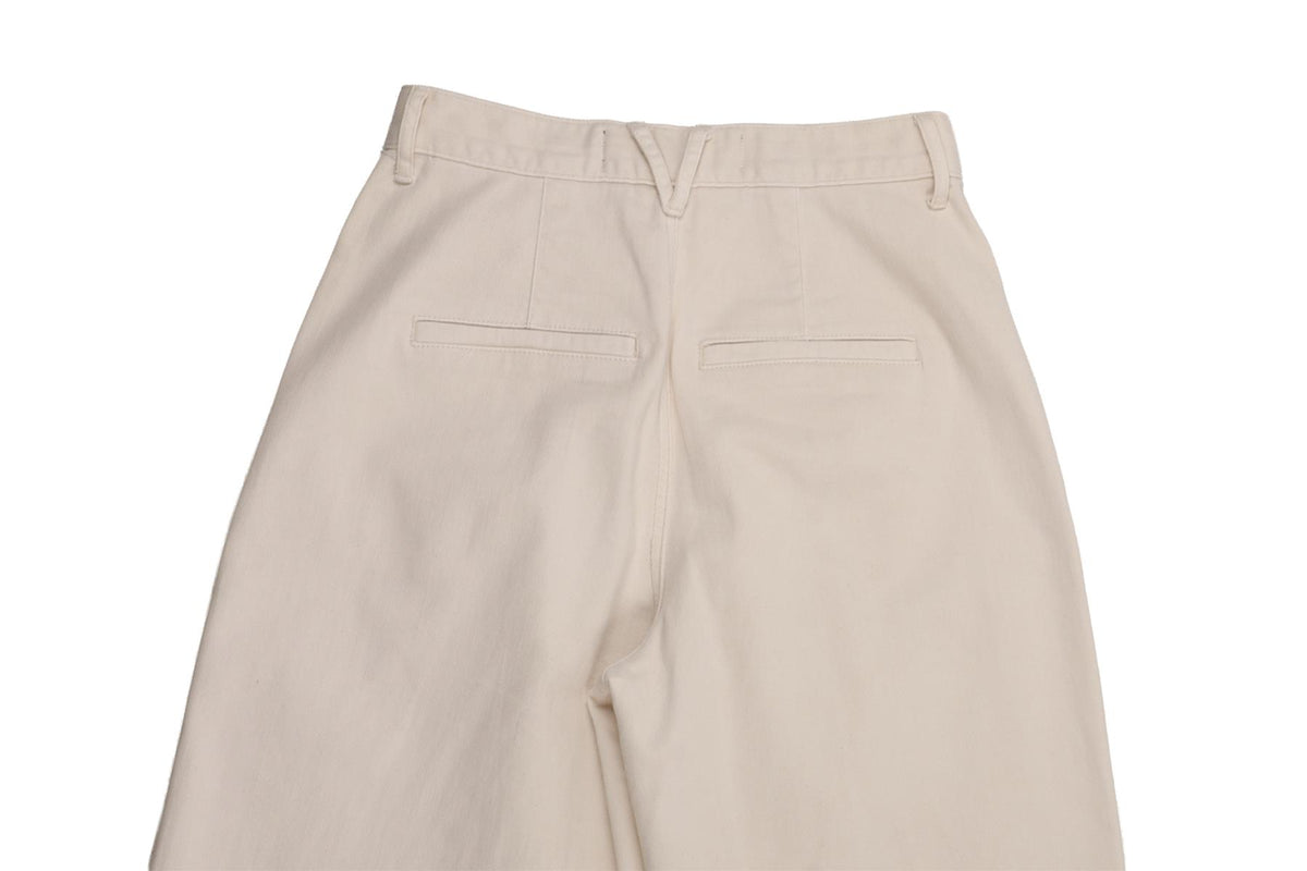 VERONICA BEARD ECRU HIGH RISE WIDE LEG JEANS W25