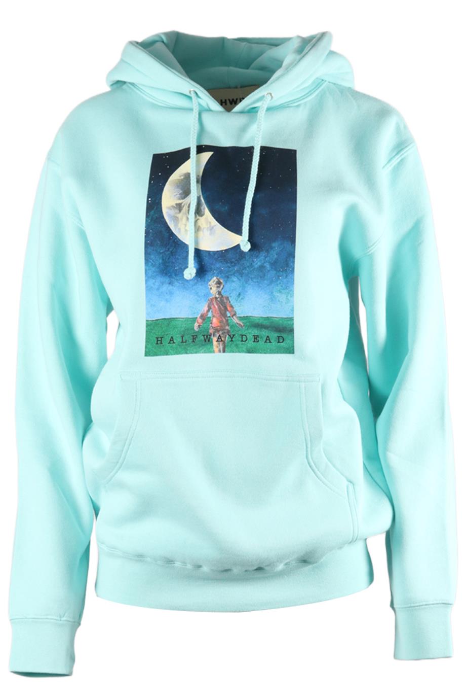 HALFWAY DEAD PRINTED COTTON BLEND HOODIE SMALL